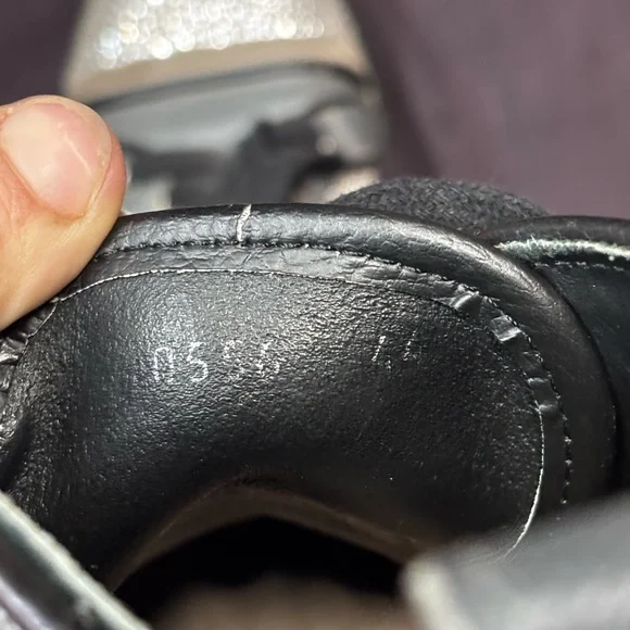 Vivienne Westwood Couture Mens Bedazzled Black and Gray High-Top Sneakers - Picture 4 of 13